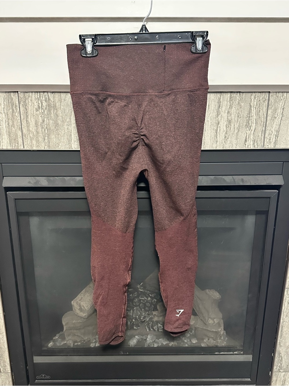 Gymshark Burgundy Seamless High Waisted Scrunch Bum Leggings - Picture 6 of 7
